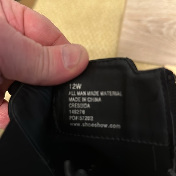 Hot Tomato platform ankle booties 12W black - Picture 9 of 10